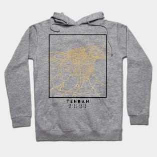 TEHRAN IRAN CITY STREET MAP ART Hoodie